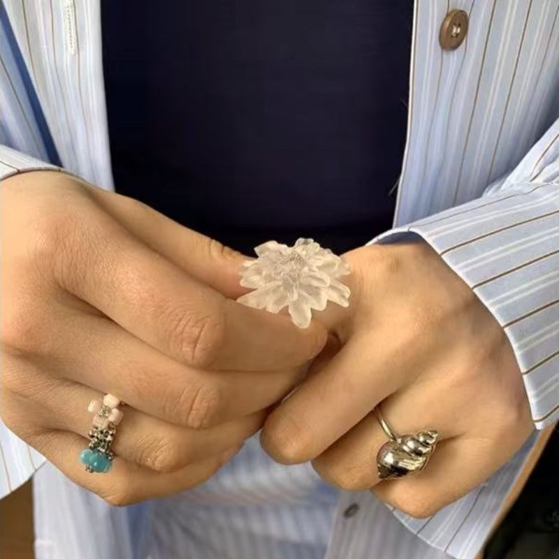 White Bloom Ring