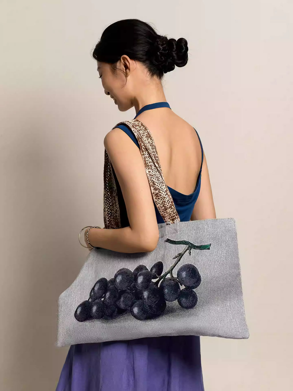 SoftServe Vintage Grape Art Tote