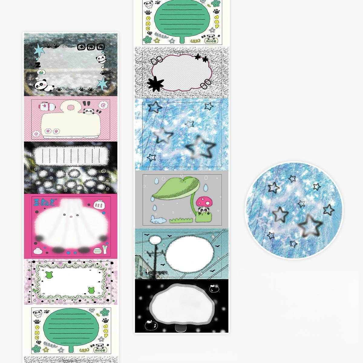 Waca Cute Writable Label Sticker Roll Series