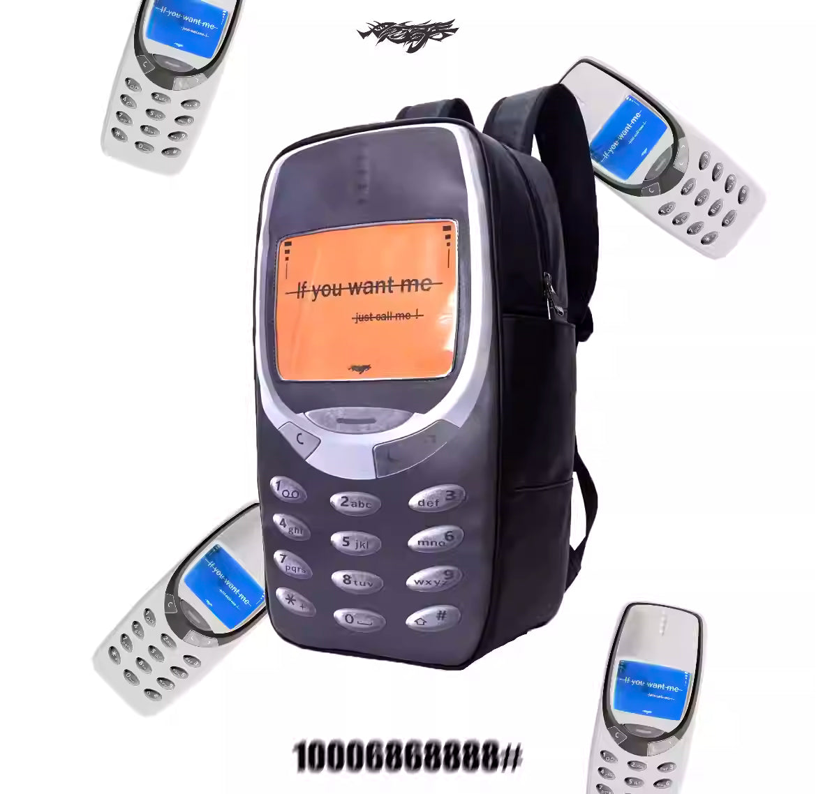 Online Dating Retro Nokia Phone Backpack