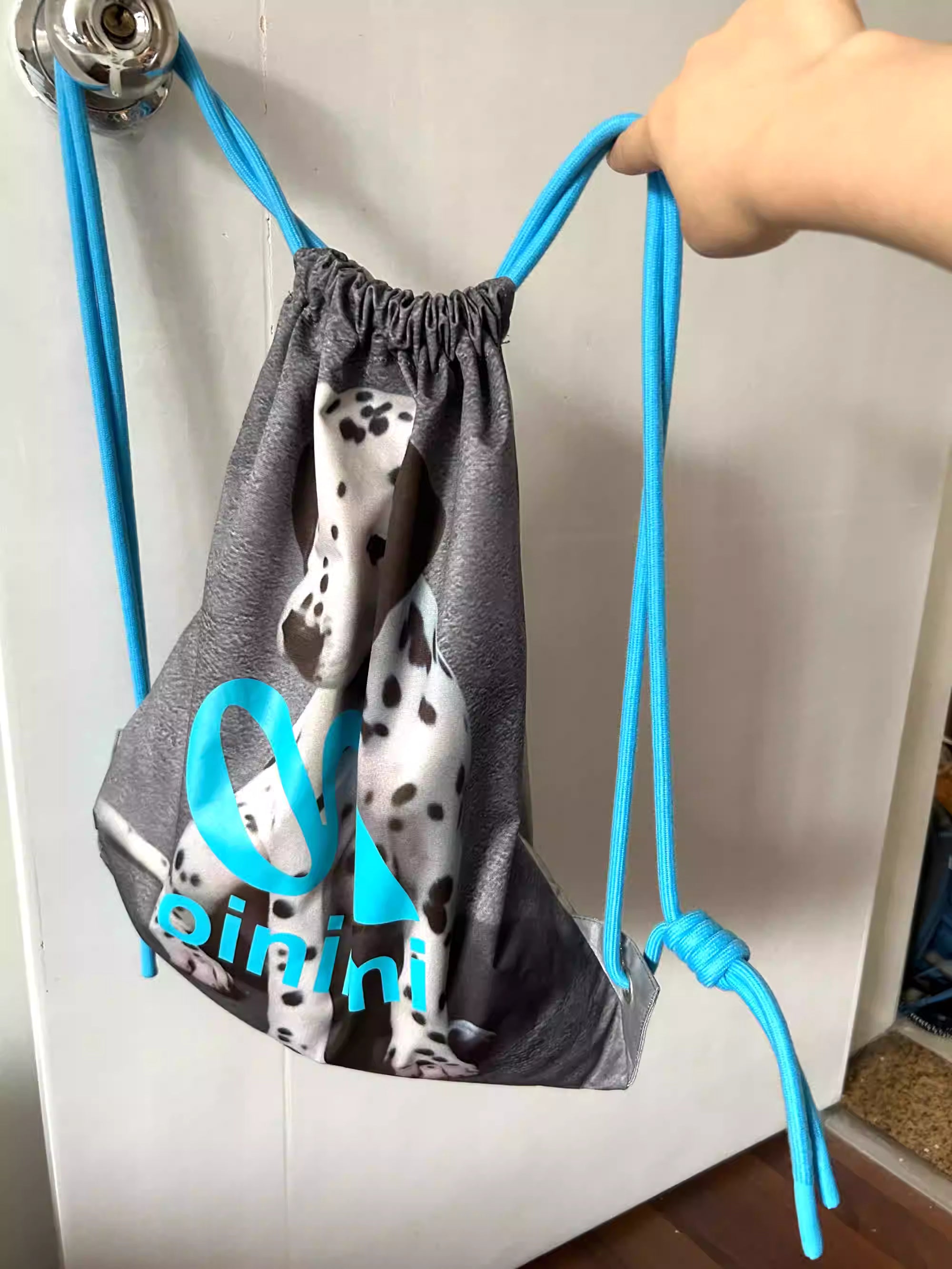 oinimi Spotted Pup Drawstring Backpack
