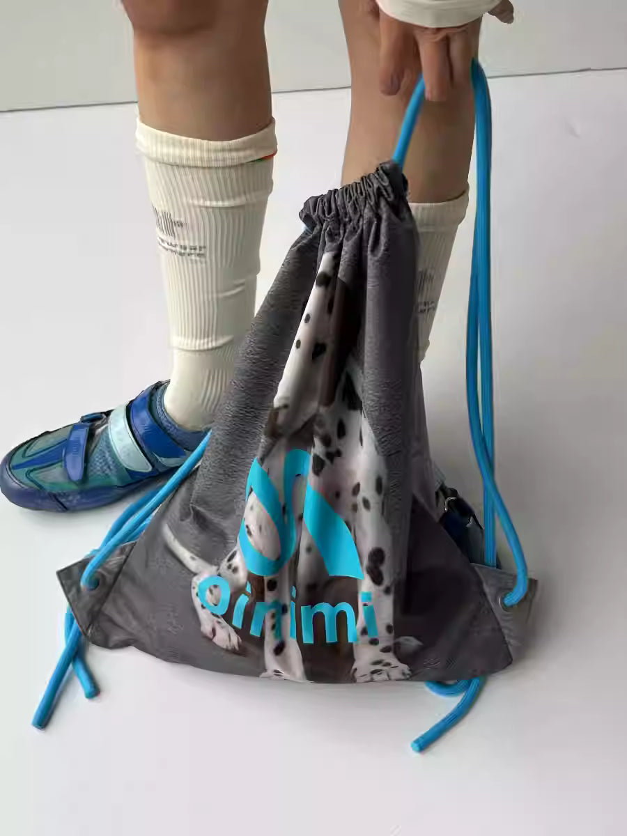 oinimi Spotted Pup Drawstring Backpack