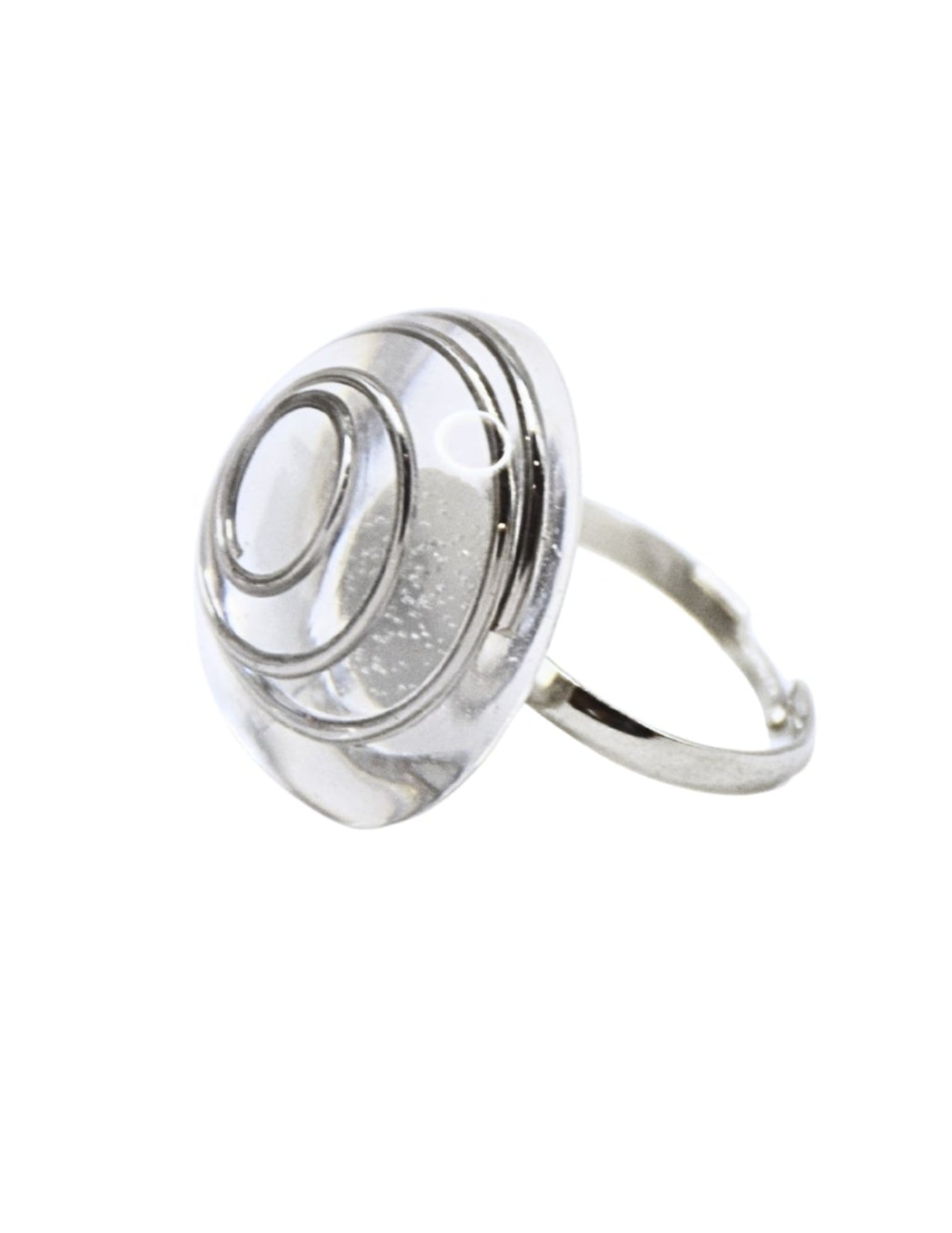 Clear Swirl Ring