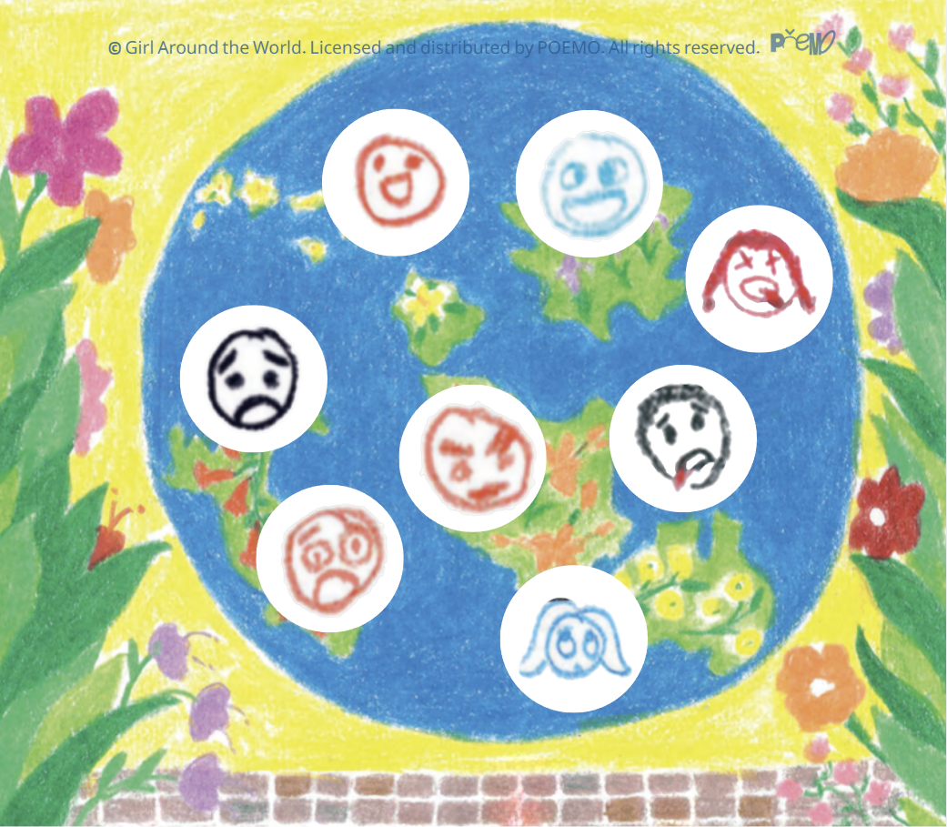 Girl Around the World: Mood Map Badge Pack