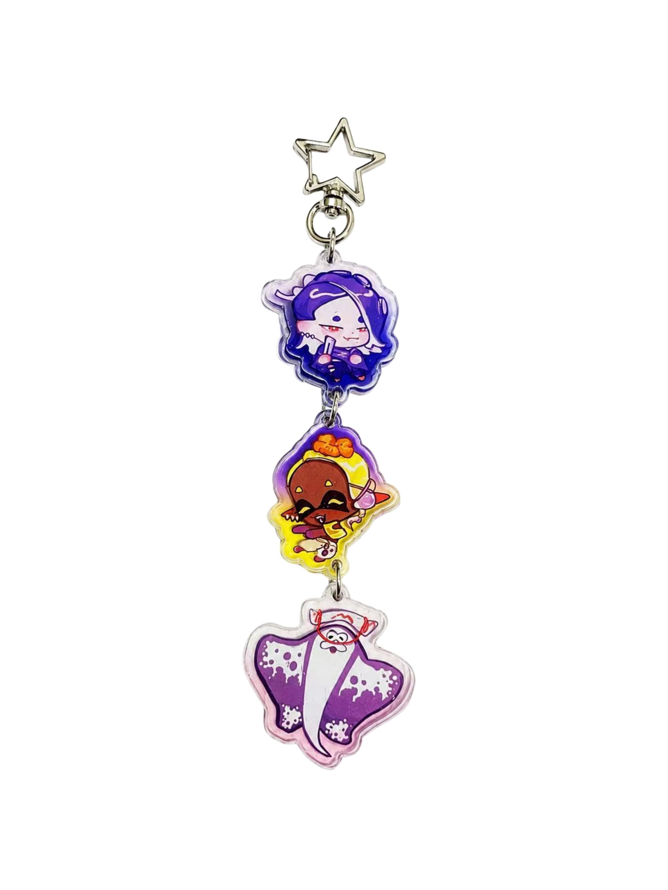 Pepeko Splatoon3 Friends in A Line Keychain
