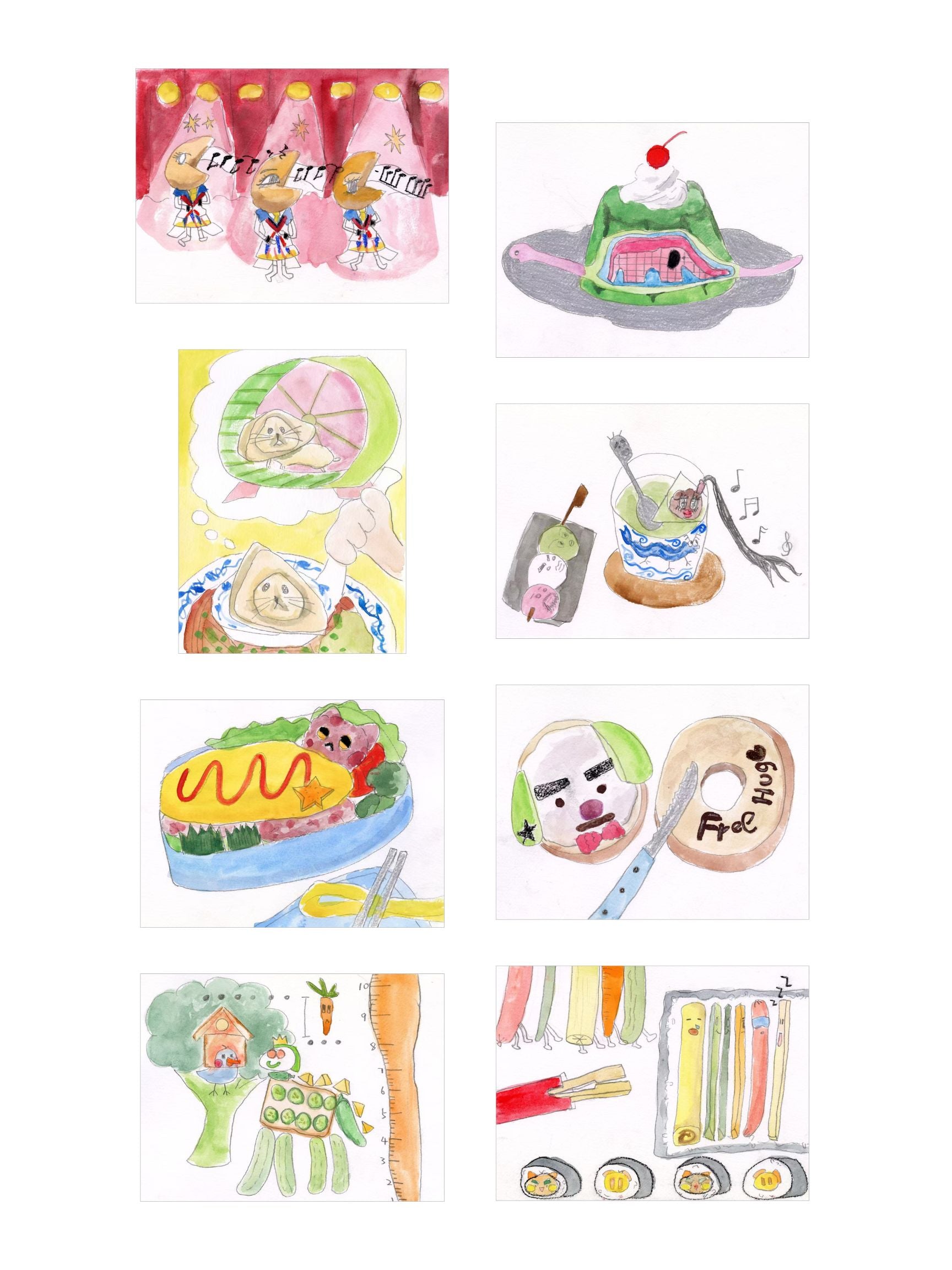 P.P.Mint School Meal Postcard series