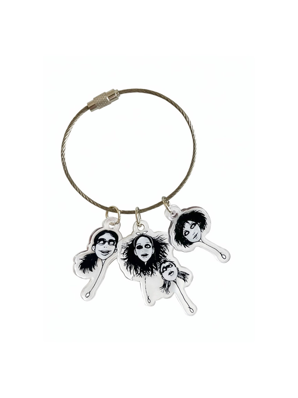 Junji-Inspired Floating Head Charm Keychain