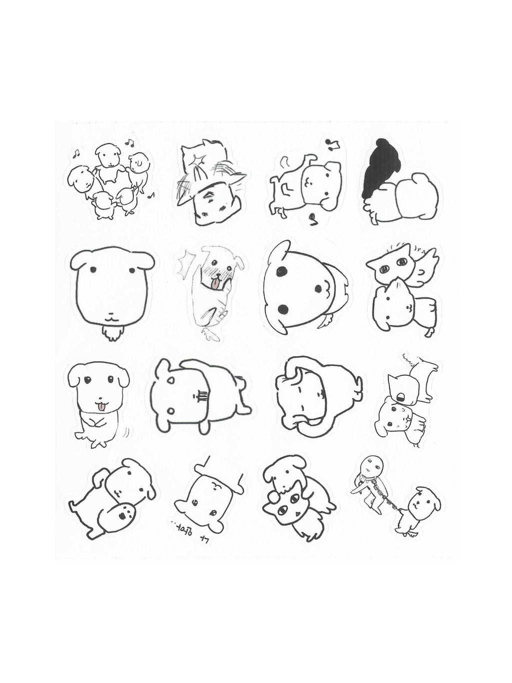 Ganadi Line-Dog Sticker