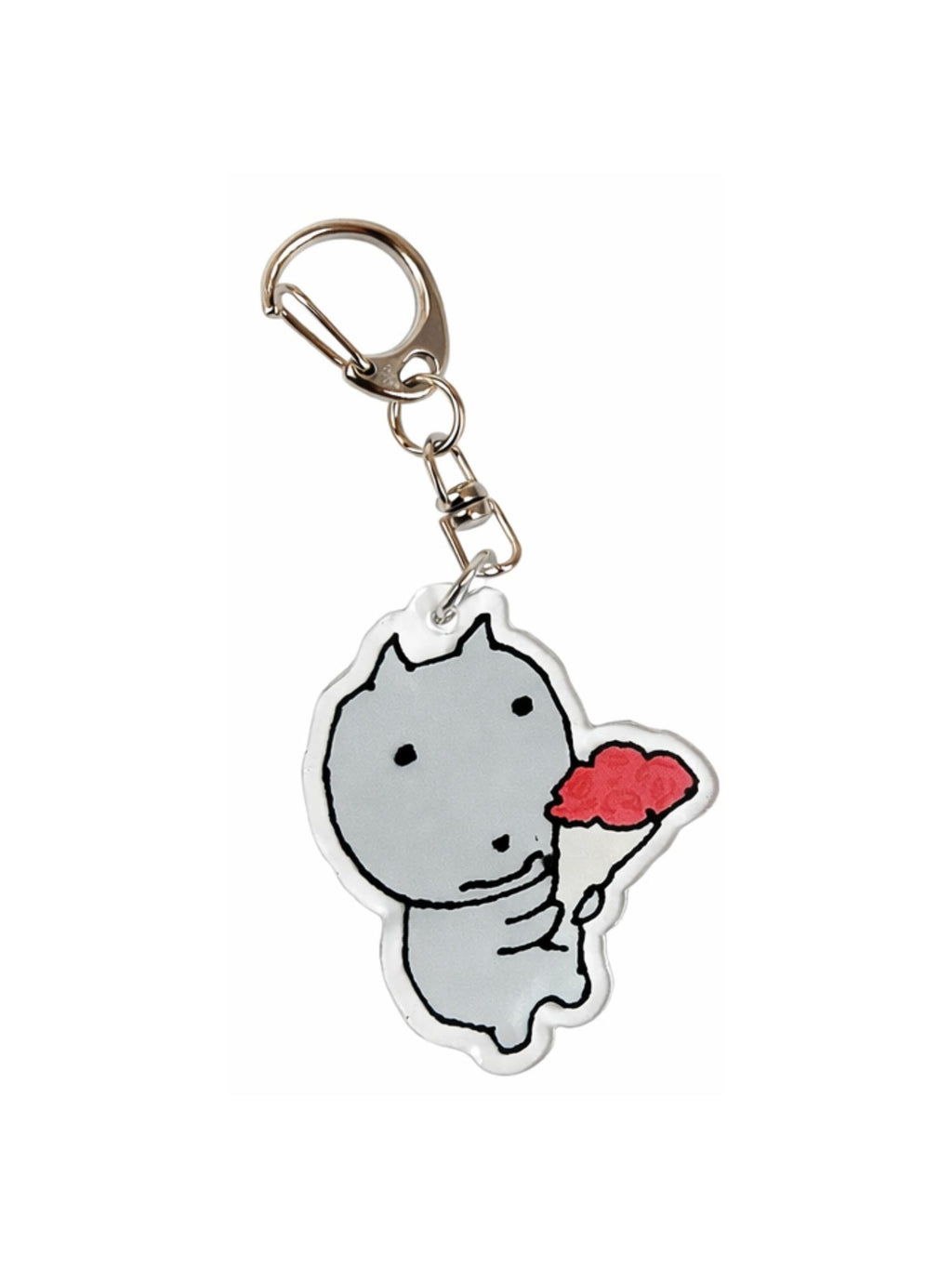 Mochi Cat Charm Keychain