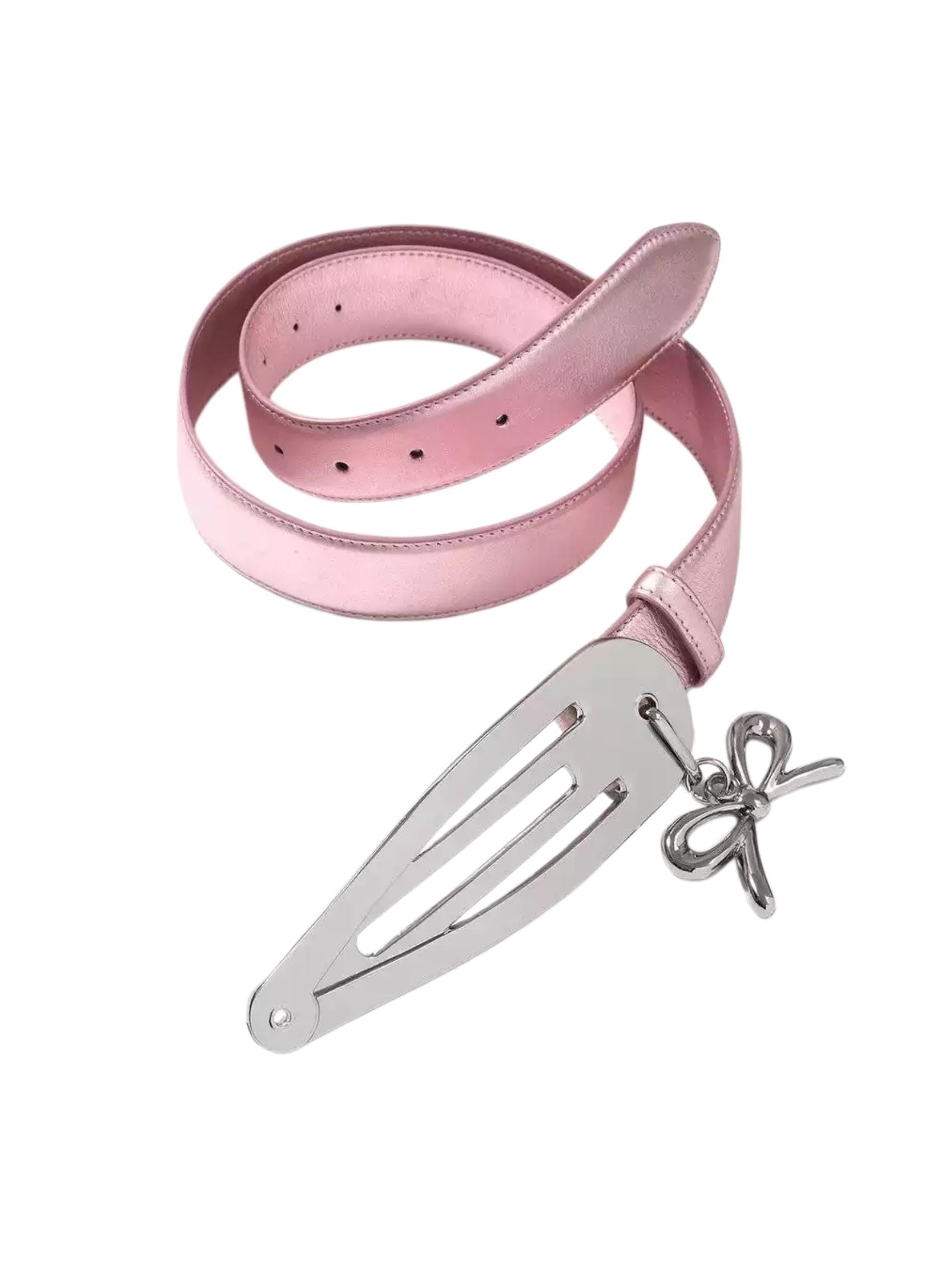 Pink Bow Hair Clip Belt