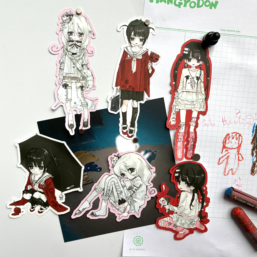 PipooxShukima Girl at Garden Sticker