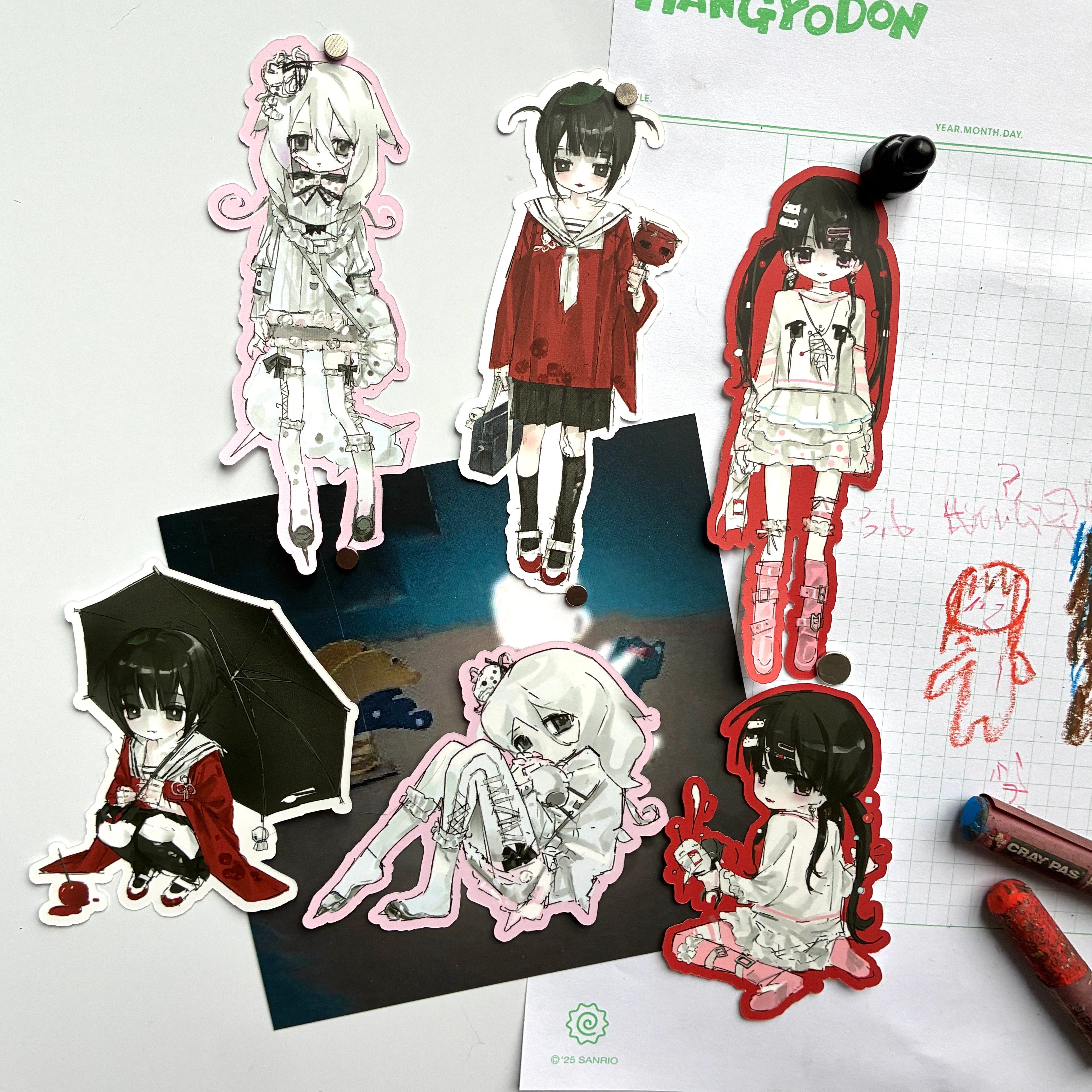 PipooxShukima Girl at Garden Sticker