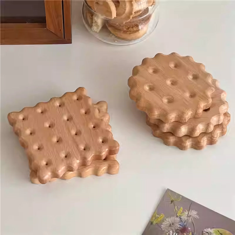 Wooden Biscuit Coaster