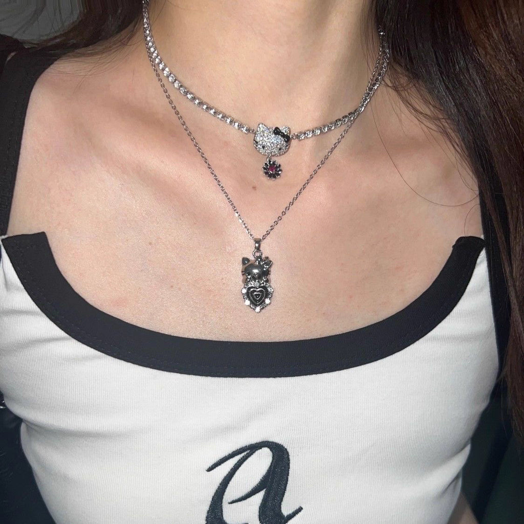 MATHE Diamond HelloKitty Chocker/Necklace