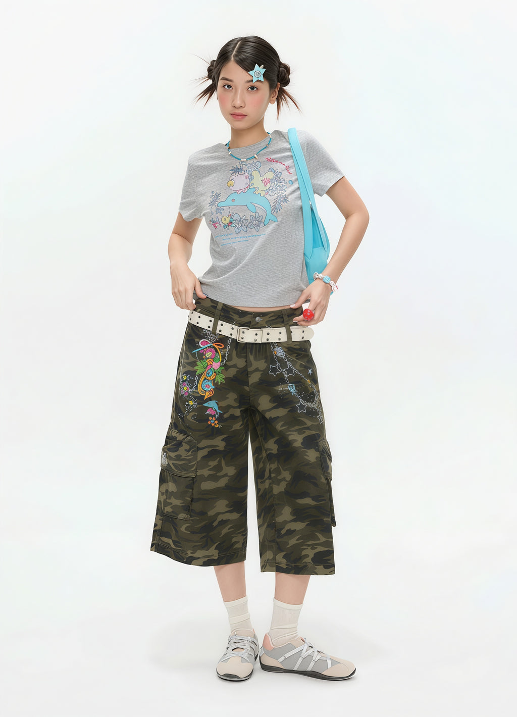 BETWEENANDxSunonebird Undersea Dolphin T-Shirt