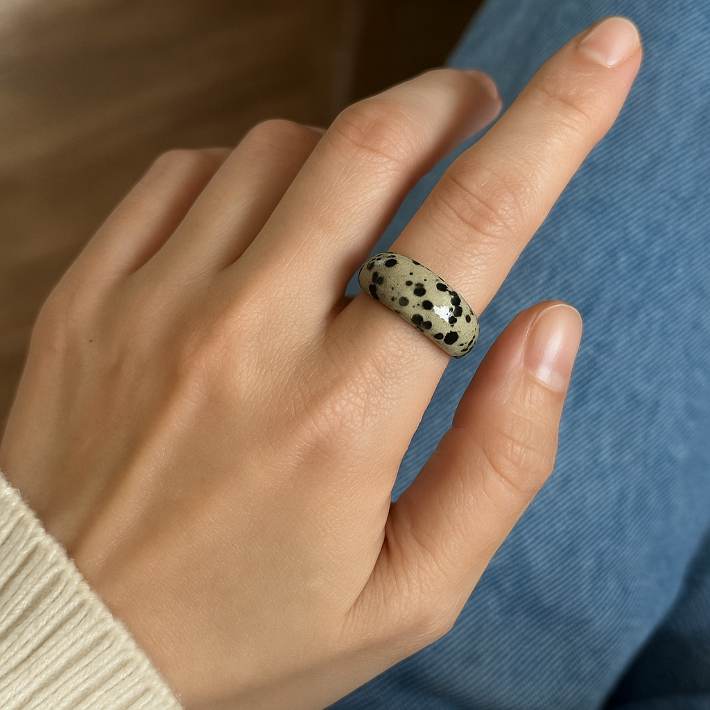 Speckled Stone Ring