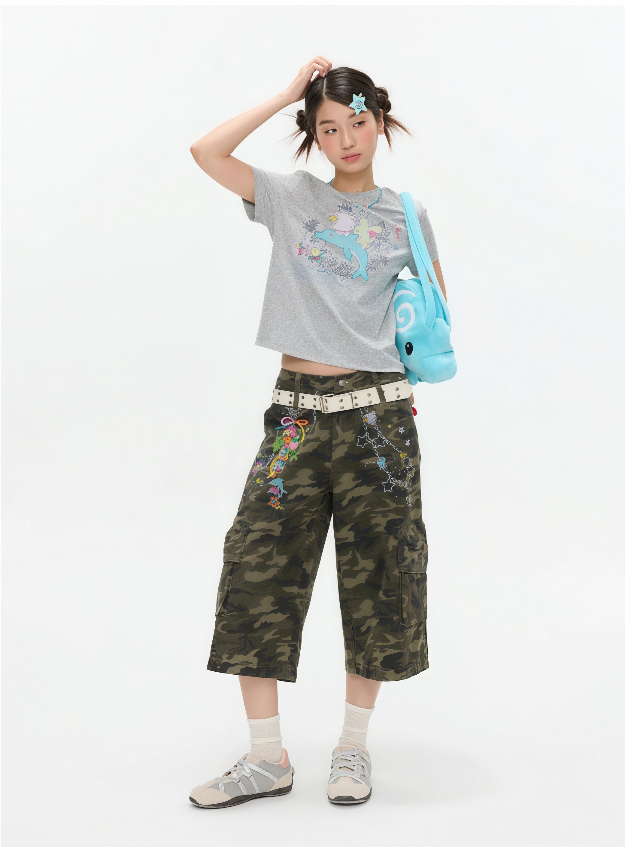 BETWEENANDxSunonebird Undersea Dolphin T-Shirt