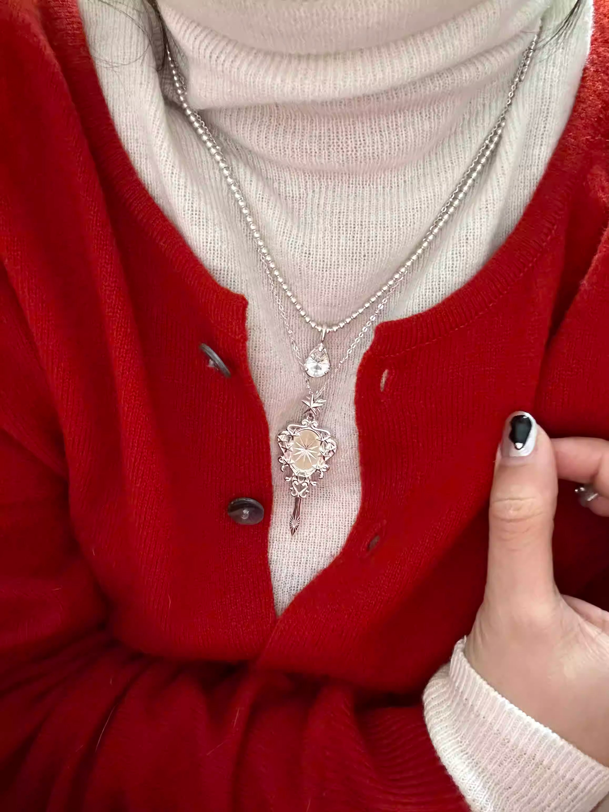 ISEE Starry Mirror Pendant Necklace