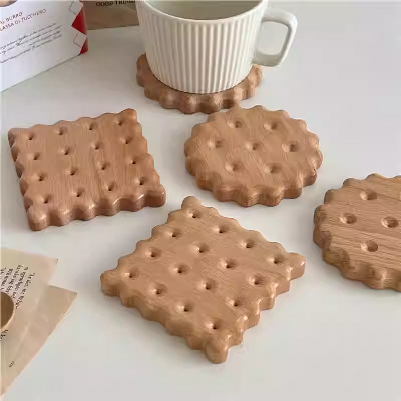 Wooden Biscuit Coaster
