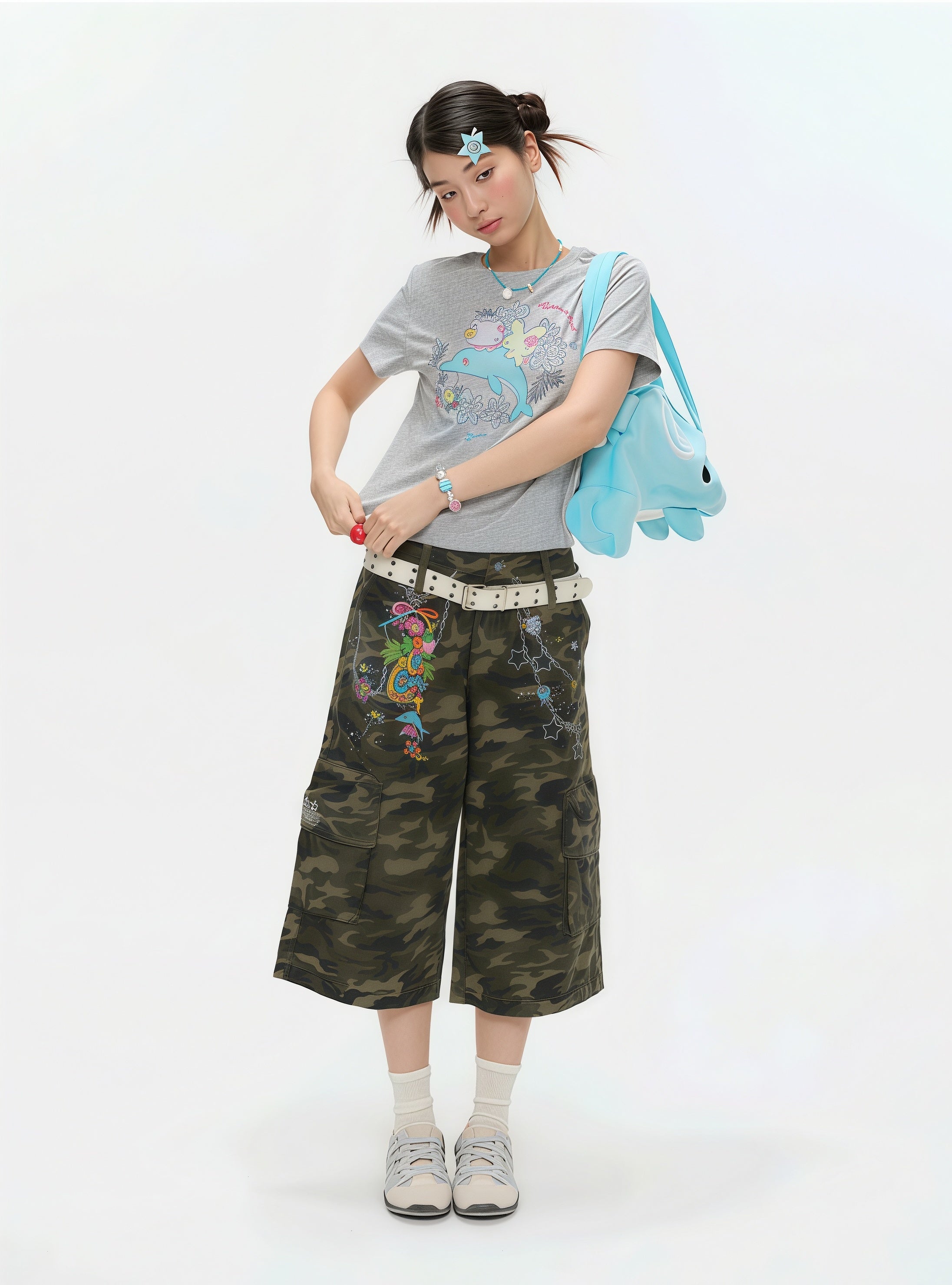 BETWEENANDxSunonebird Undersea Dolphin T-Shirt