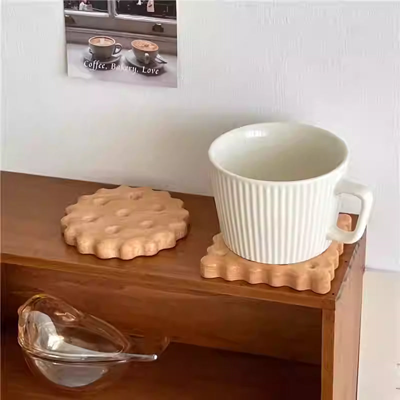 Wooden Biscuit Coaster