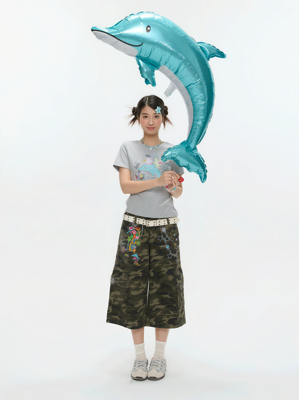 BETWEENANDxSunonebird Undersea Dolphin T-Shirt
