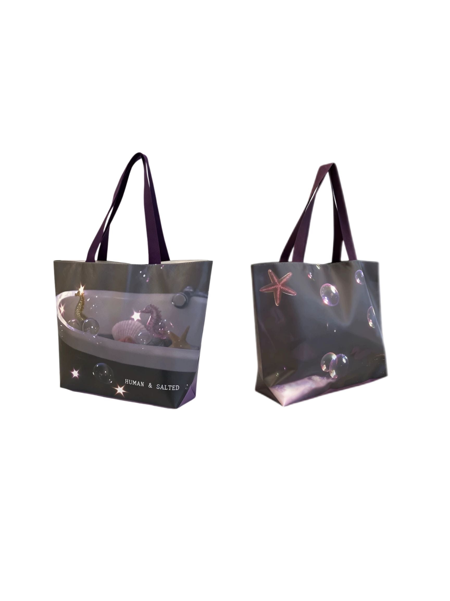 Human & Salted Jam Dreamcore Bubble Seahors Tote Bag
