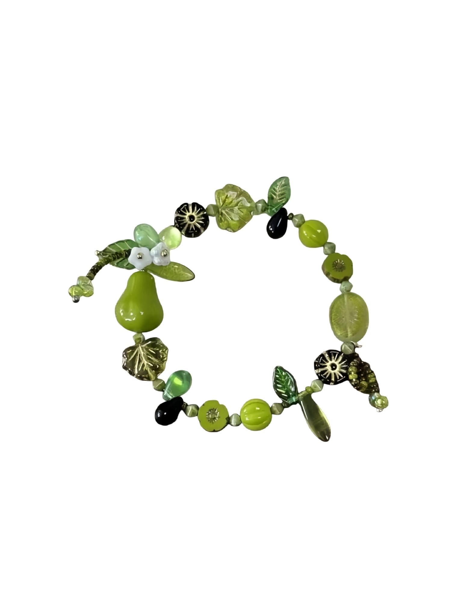 Green Orchard Pear Bracelet