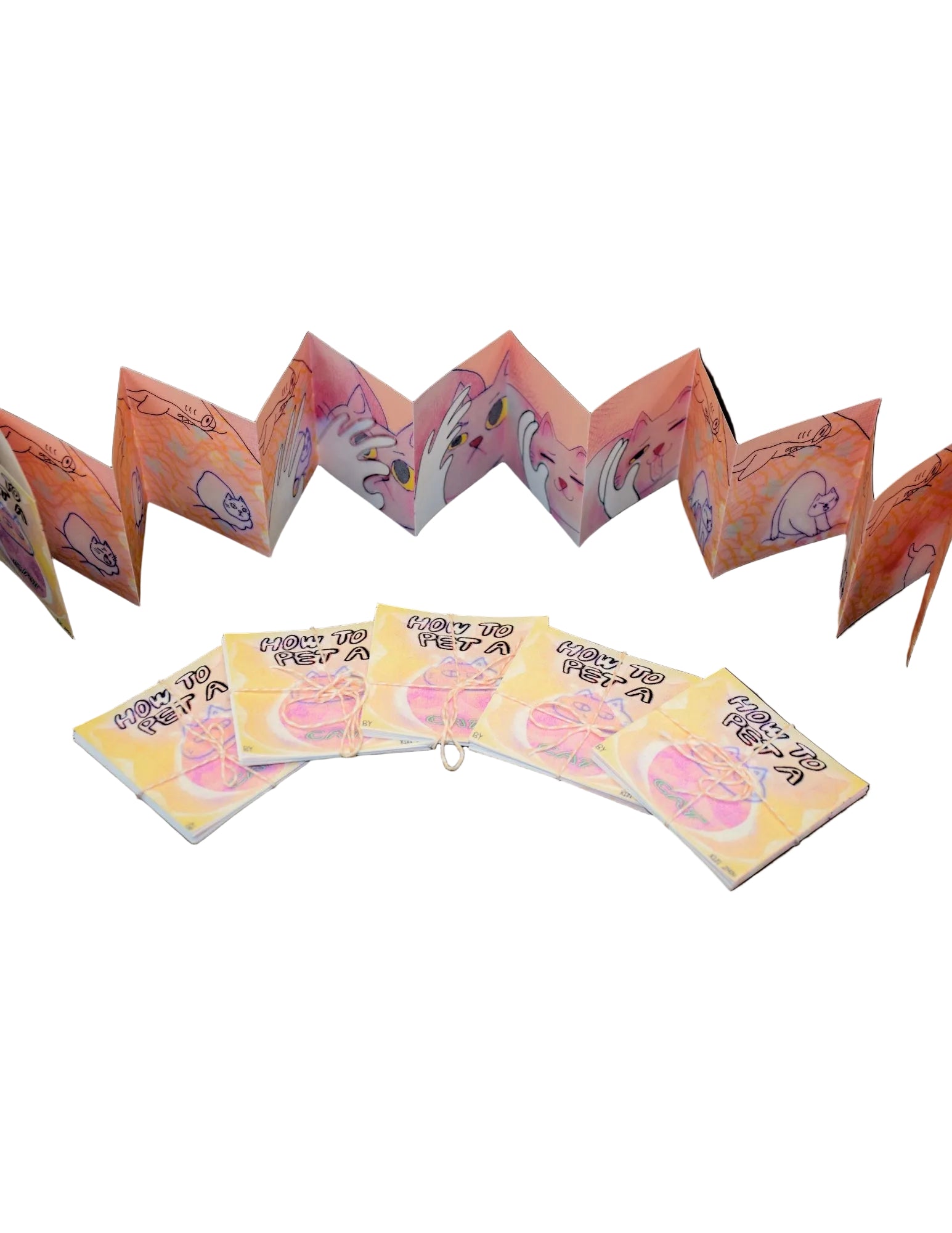 XIZI ‘HOW TO PET A CAT’ Flip & Fold Zine