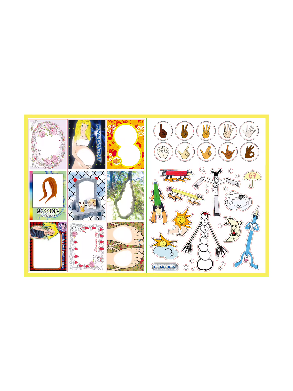 niptong Retro Hand Gesture & Weather Stickers