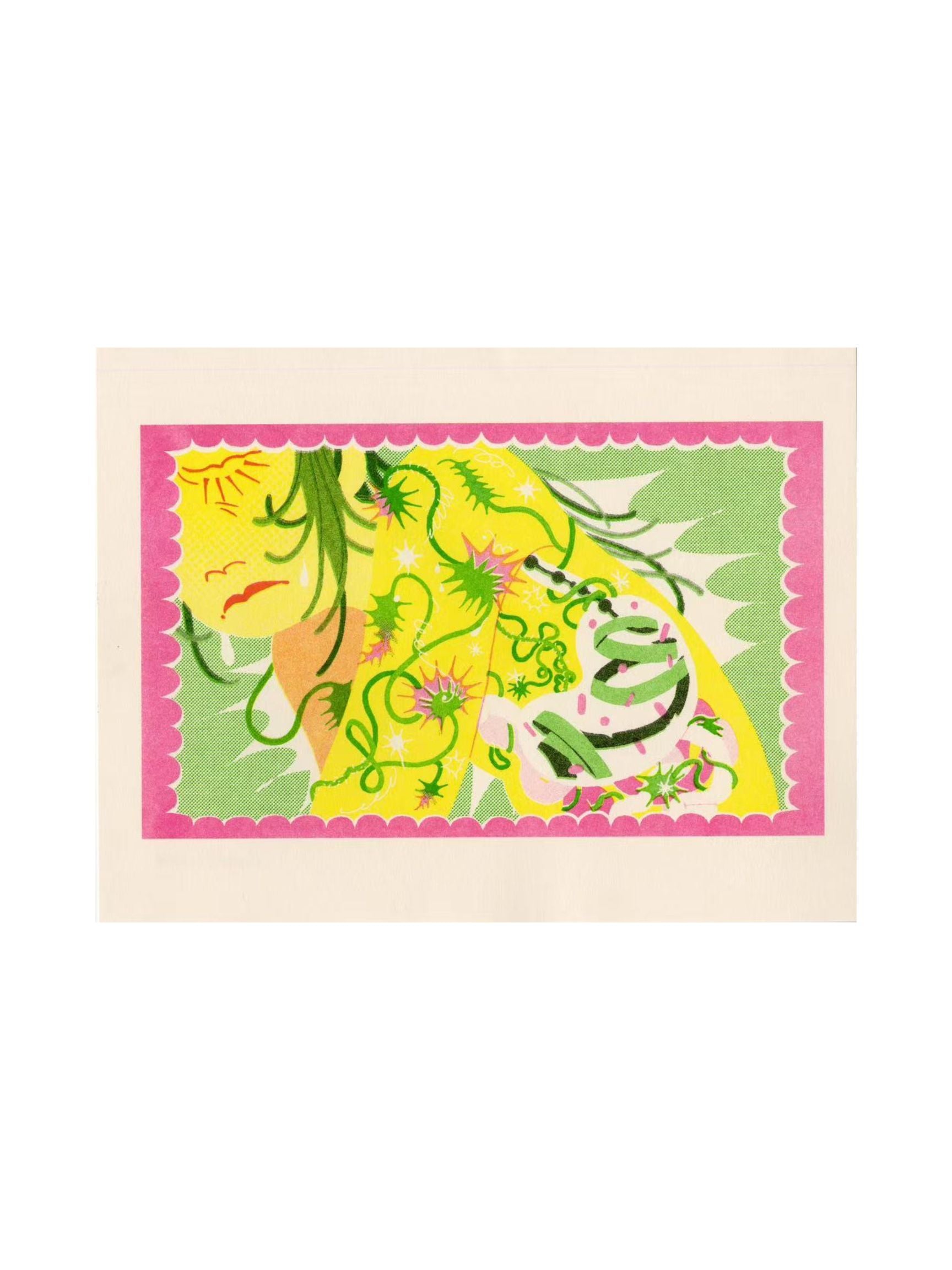 Pepeko Peek A Boo Riso Print