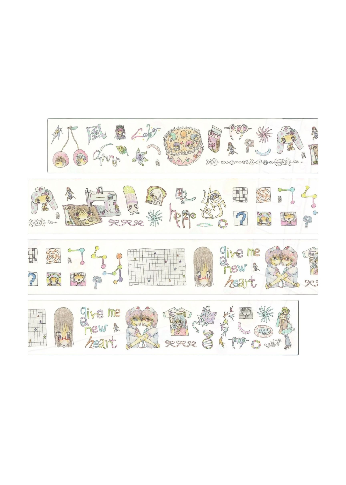 Nemony Cake Washi Sticker Strip