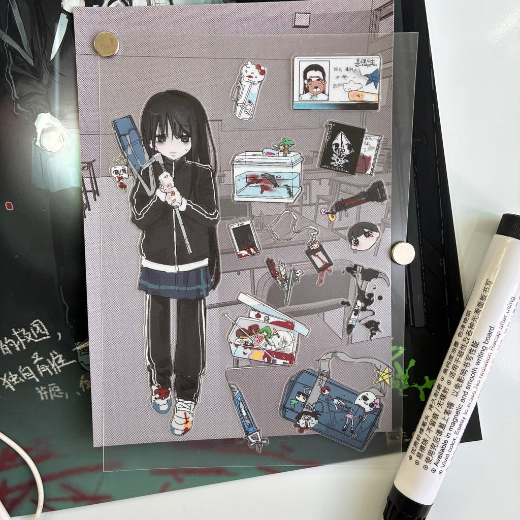 PipooxShukima Girl at Campus Sticker