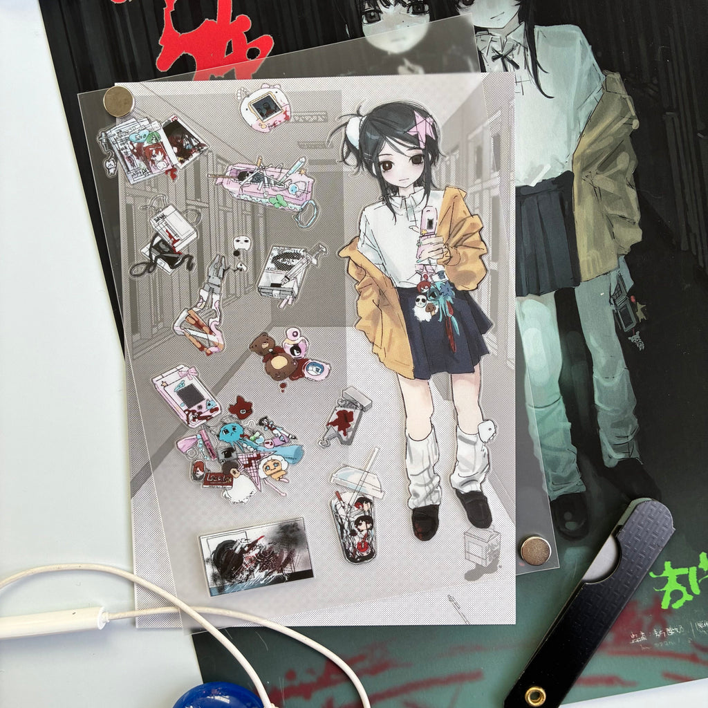 PipooxShukima Girl at Campus Sticker