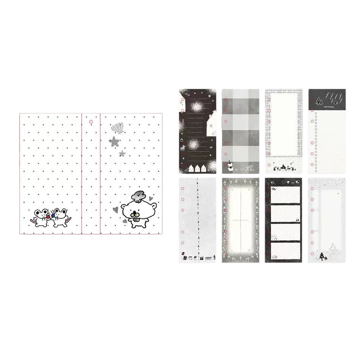 Polka Dot Bear Binder with Refill Pages