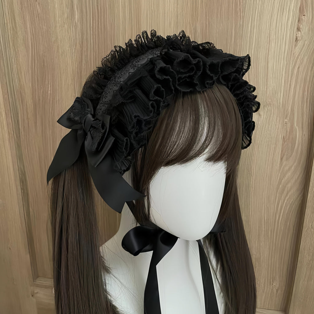 Noir Lace Headdress