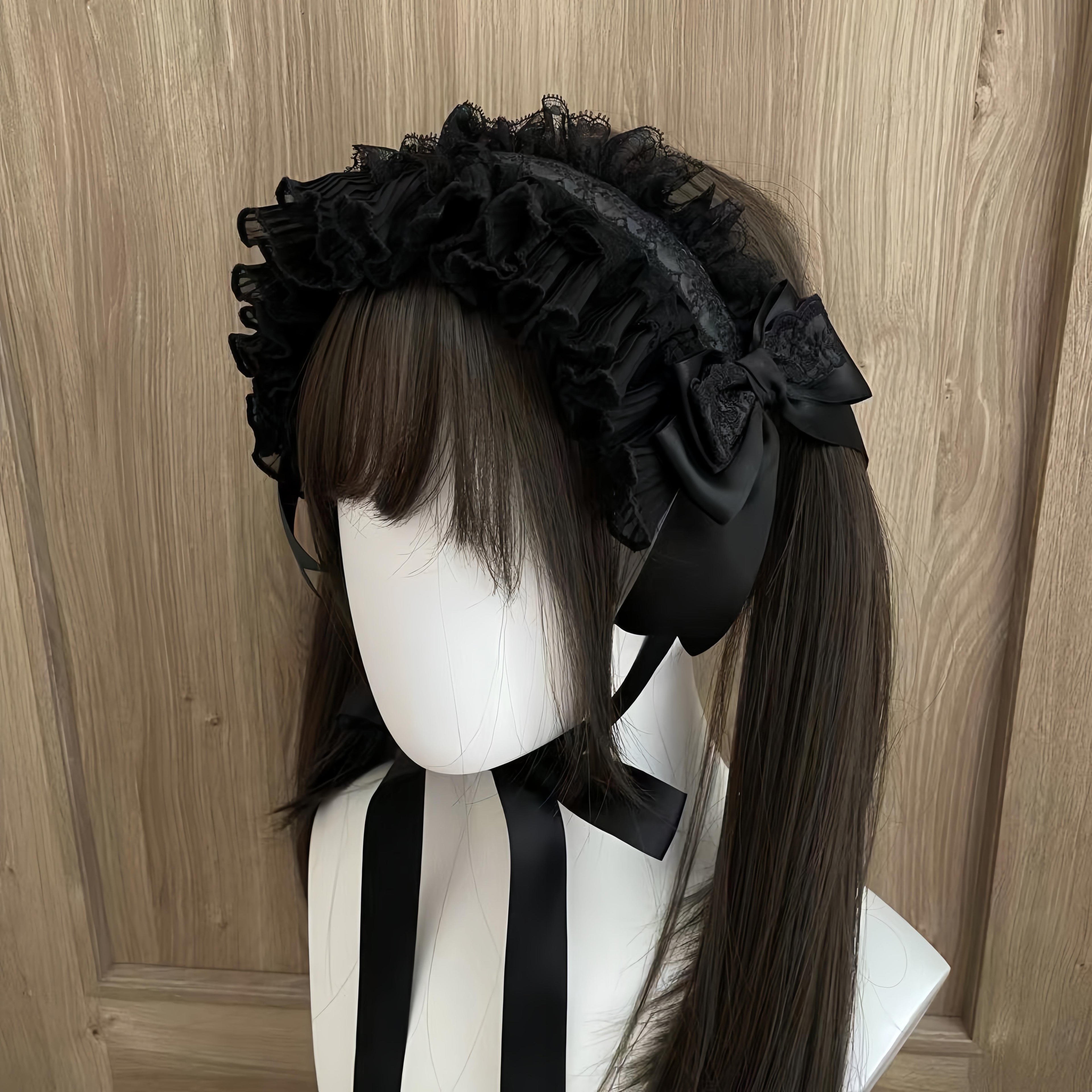 Noir Lace Headdress