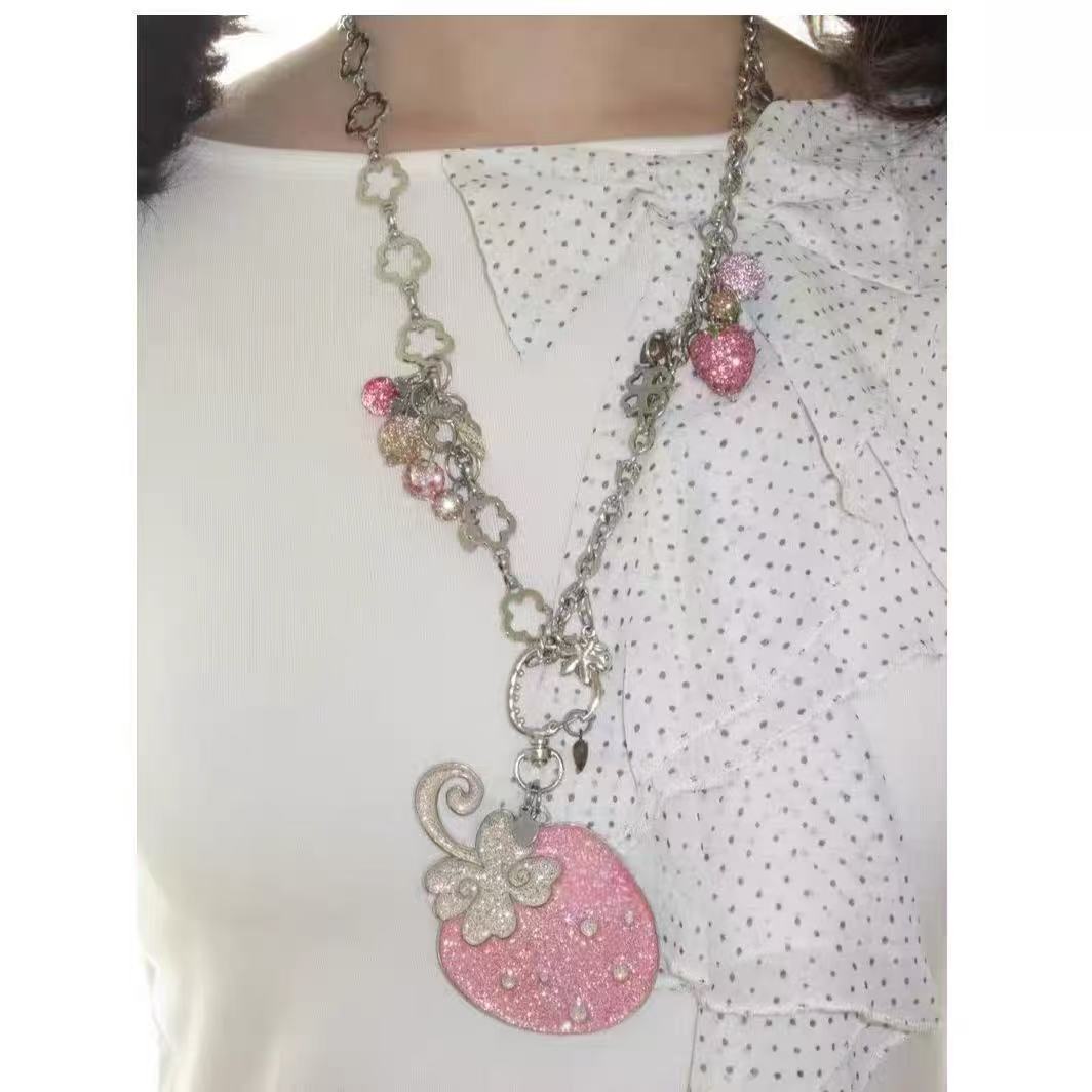 Tinkling Stream Strawberry Necklace