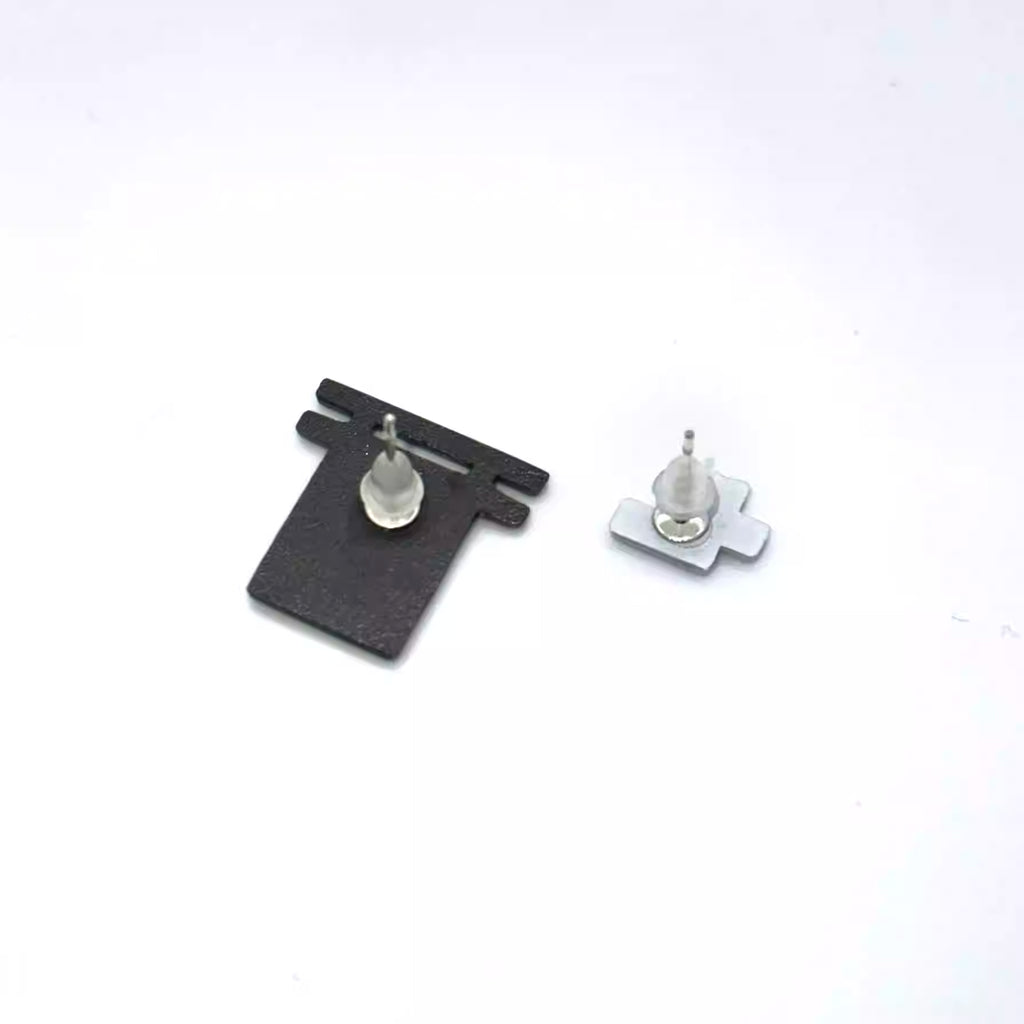 Paraheal Electronic Torii Cyberpunk Aqua Earrings