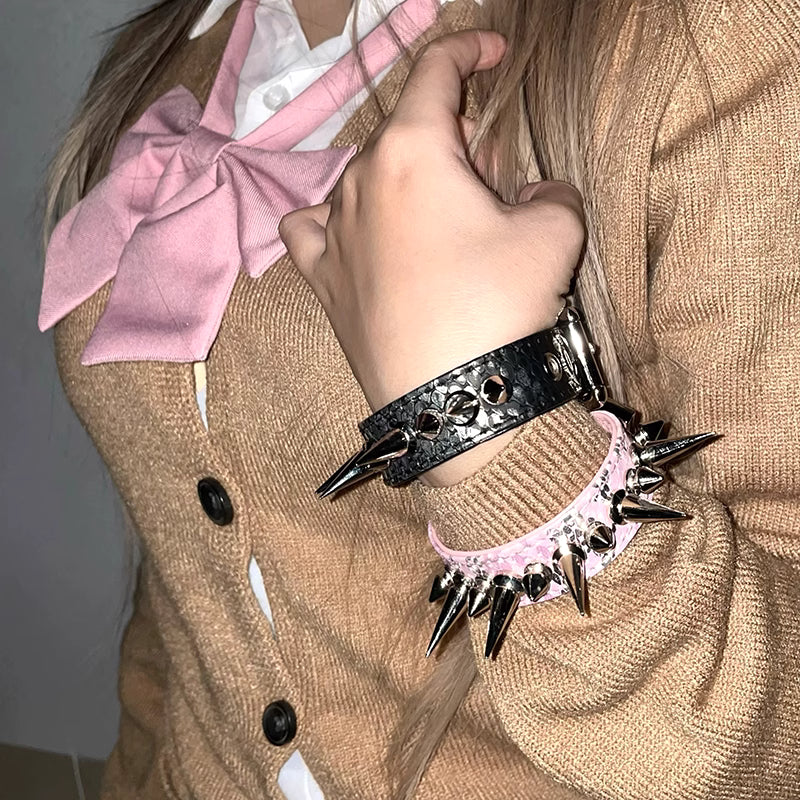Spiked Punk Bracelet Set