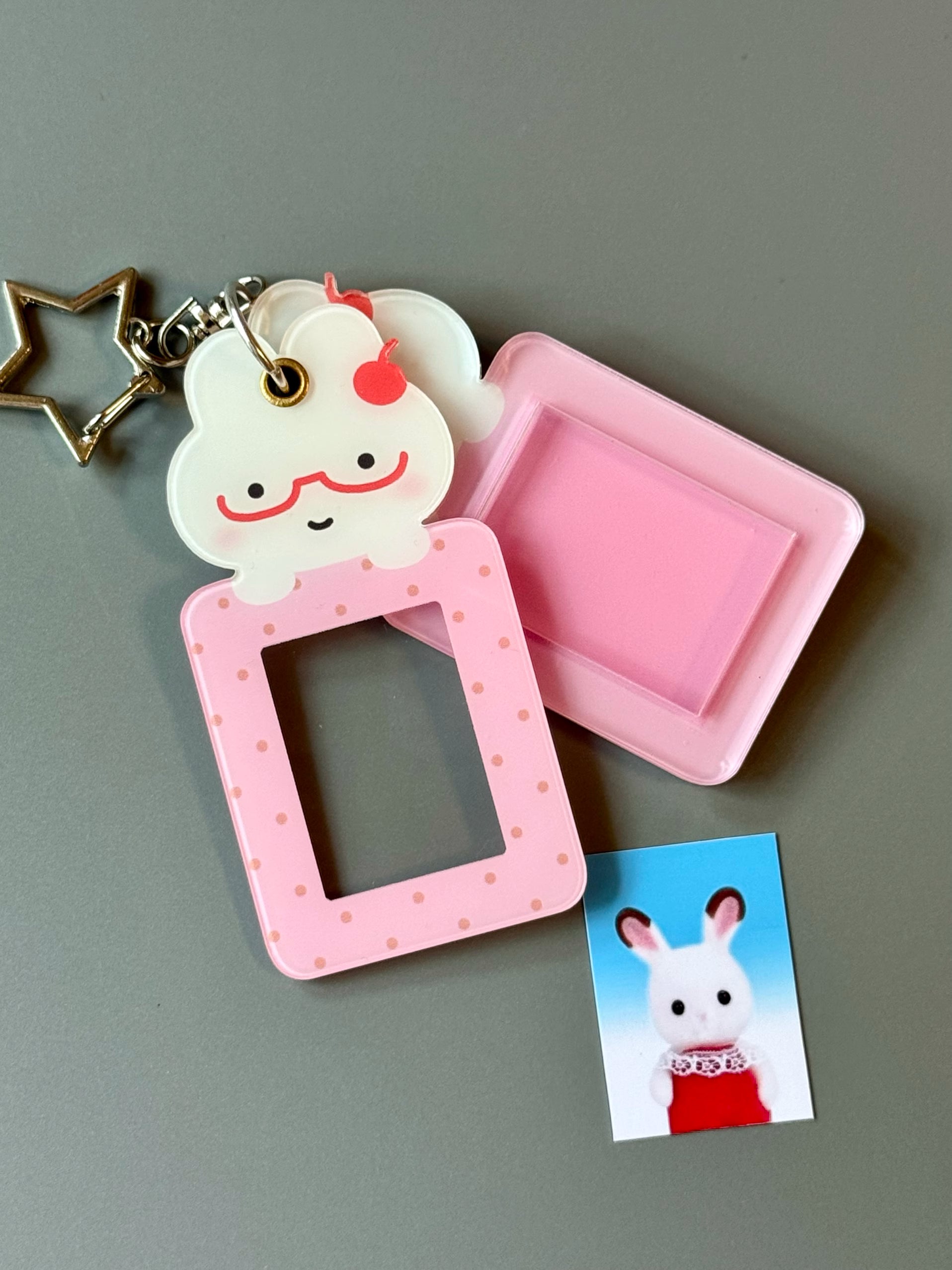 NosleepPark Bunny Buddy Photo Keychain