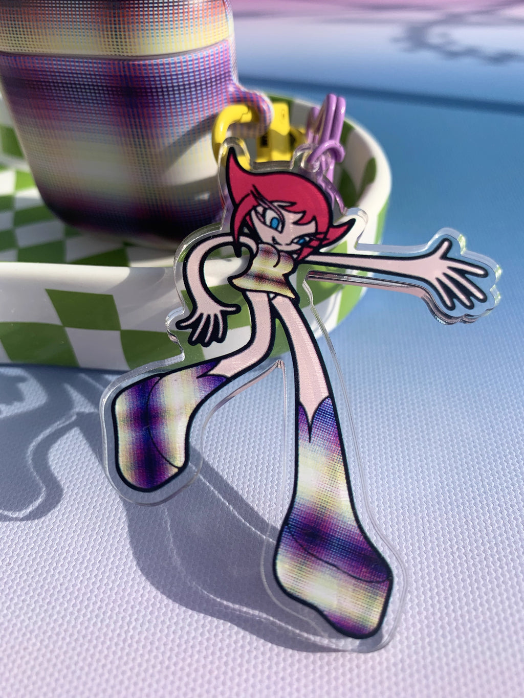 DOL station Retro Y2K Funky Girl Acrylic Keychain