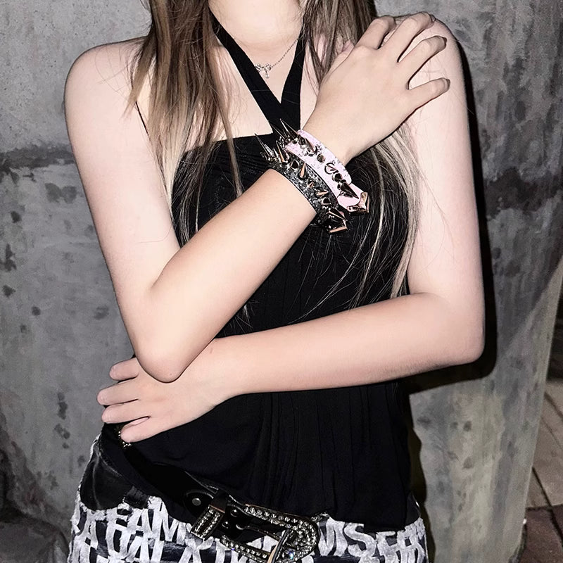 Spiked Punk Bracelet Set