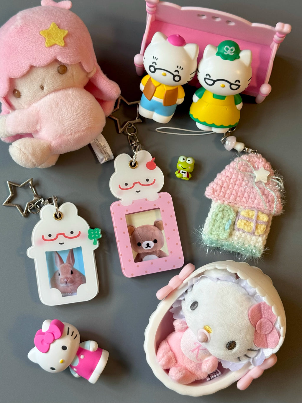 NosleepPark Bunny Buddy Photo Keychain