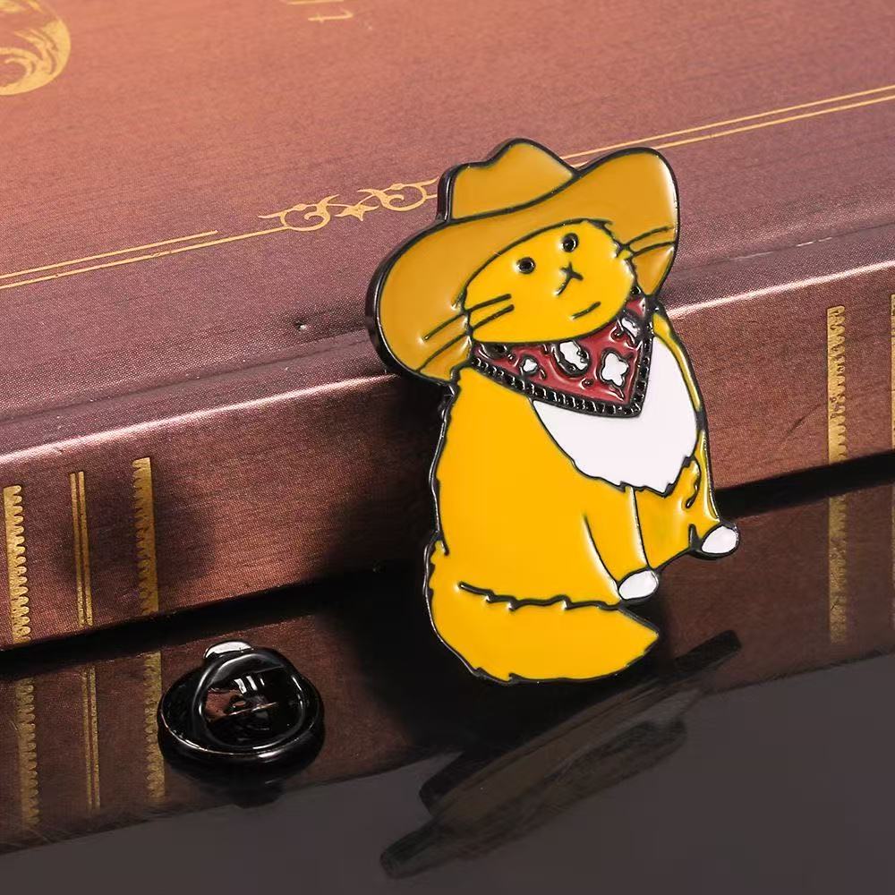 Cowboy Cat Brooch