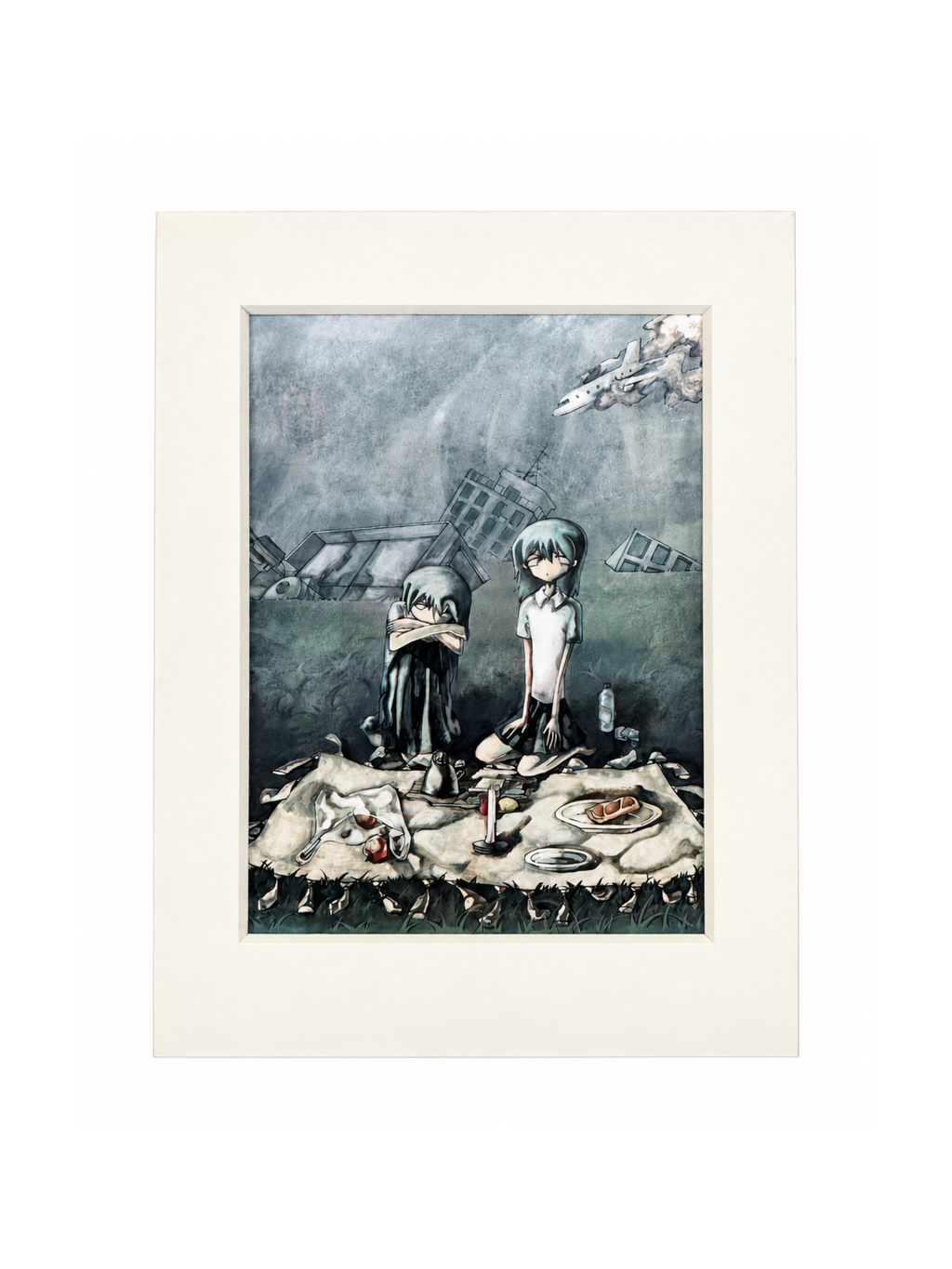 PiPOOxEcandwollag The World Ends Signed Giclee