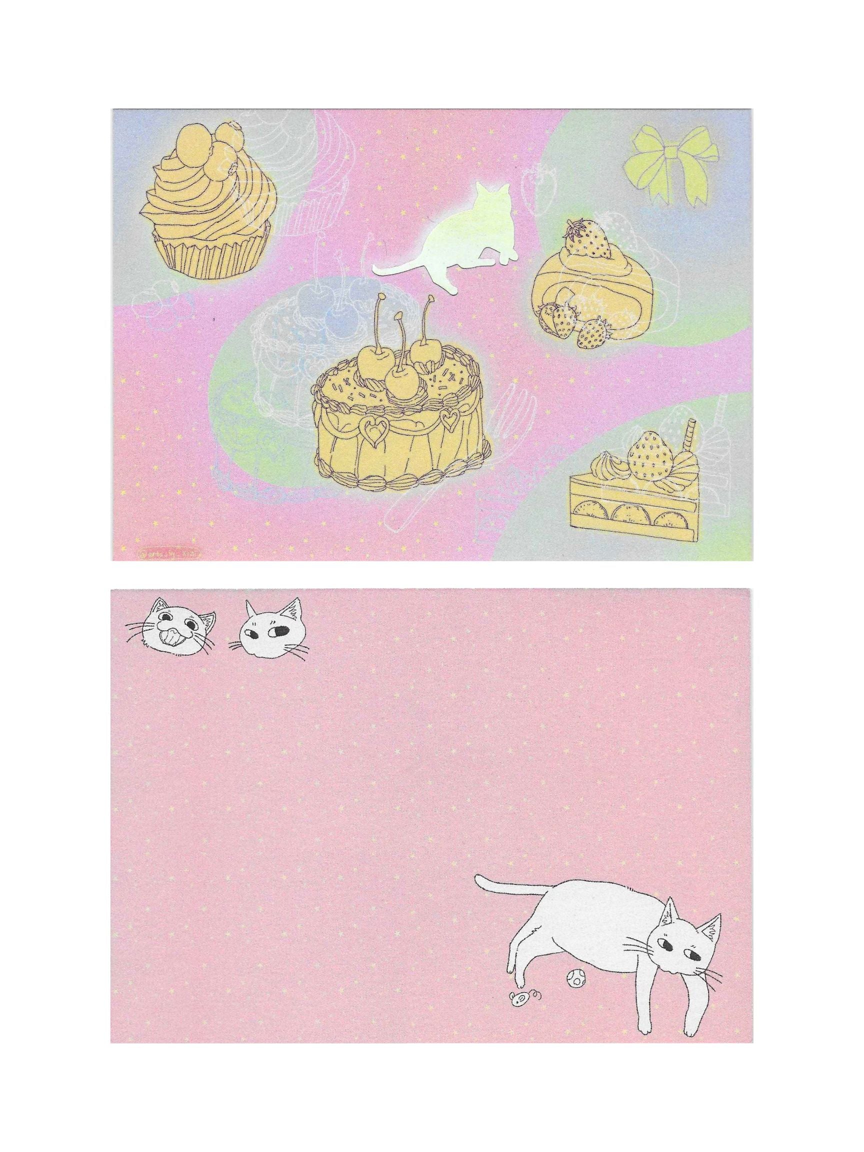Xizi cat and cakes postcard