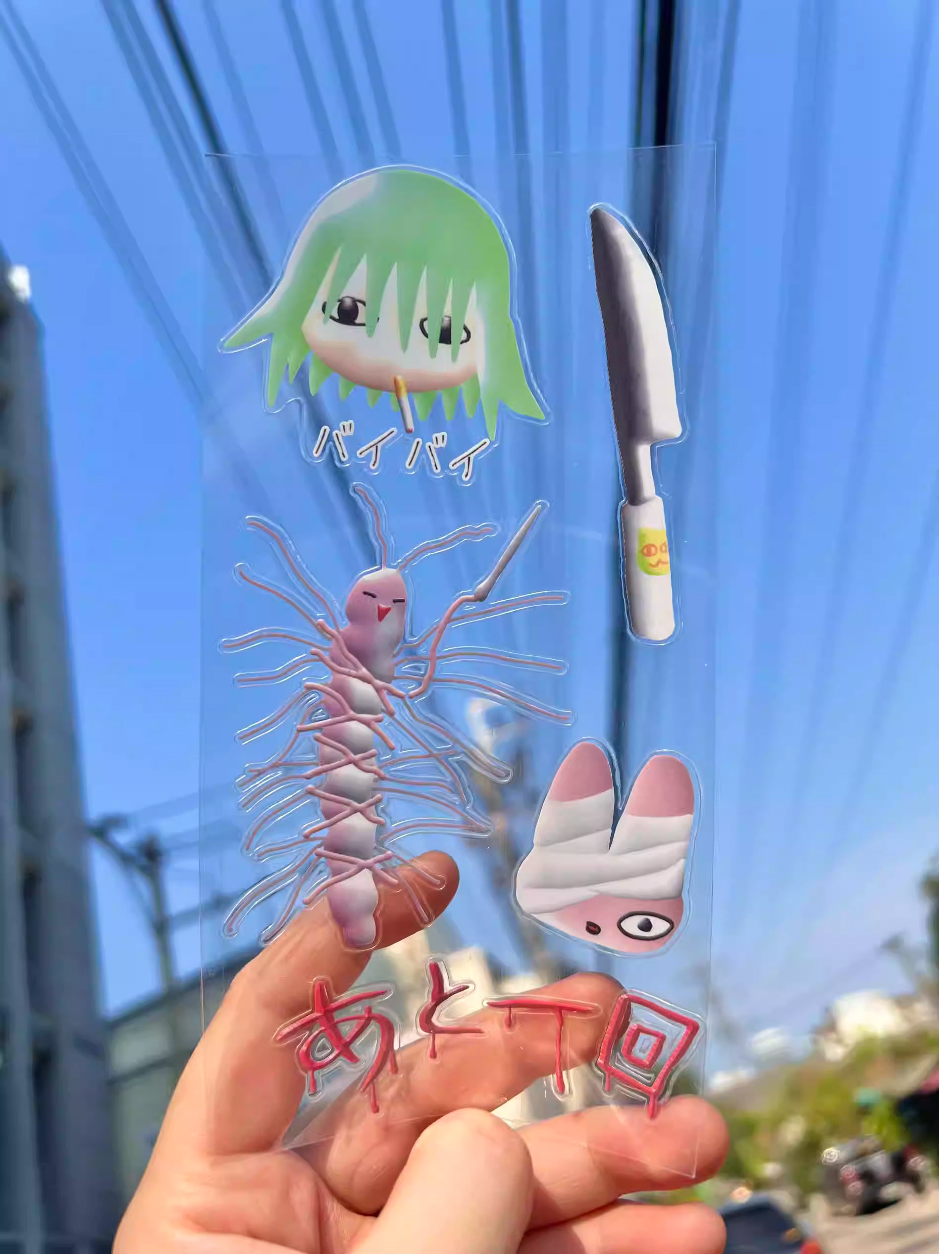 mewgodow Millennium 3D Horror Bubble Stickers