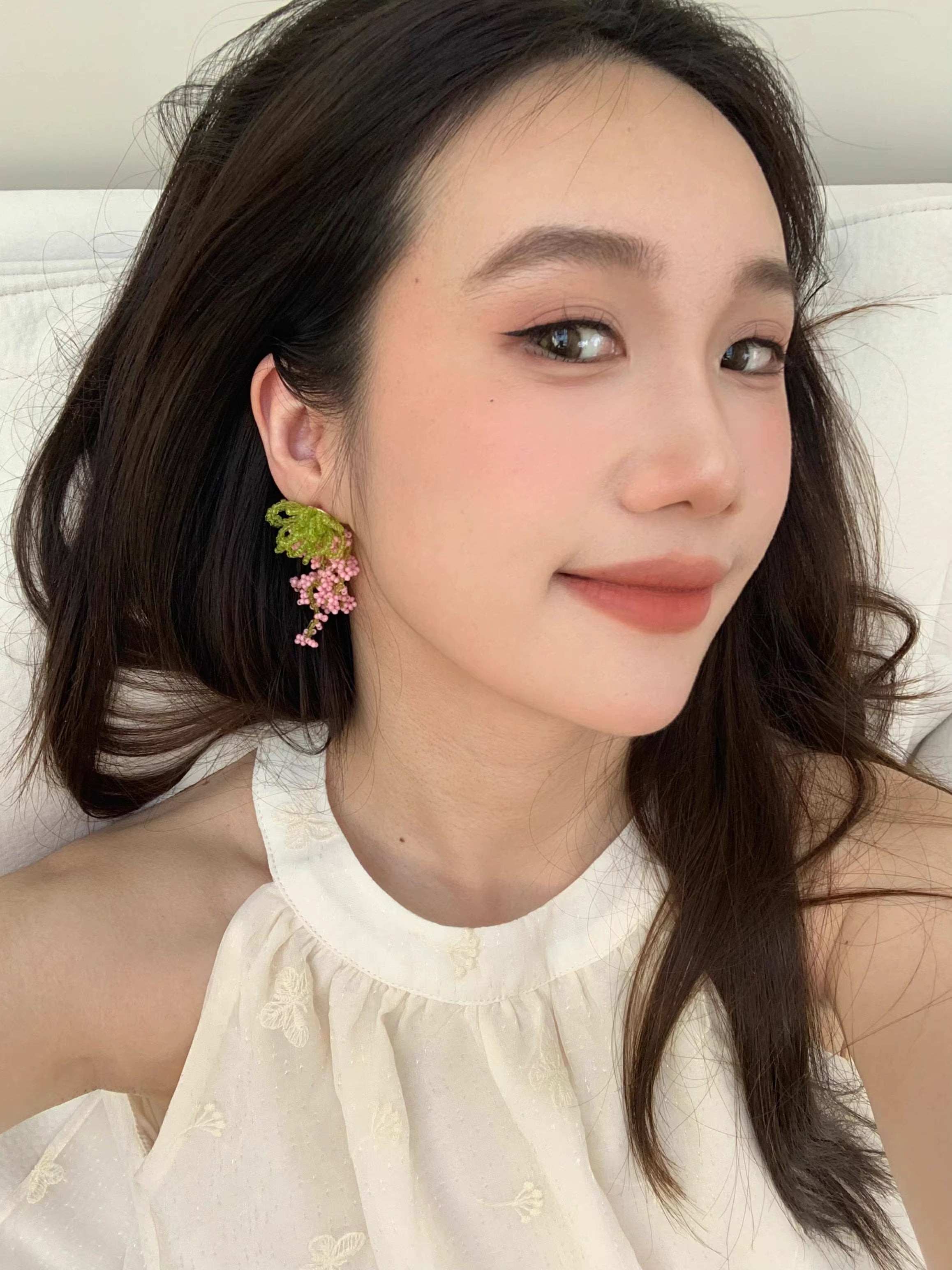 Spring Blossom Beaded Earrings