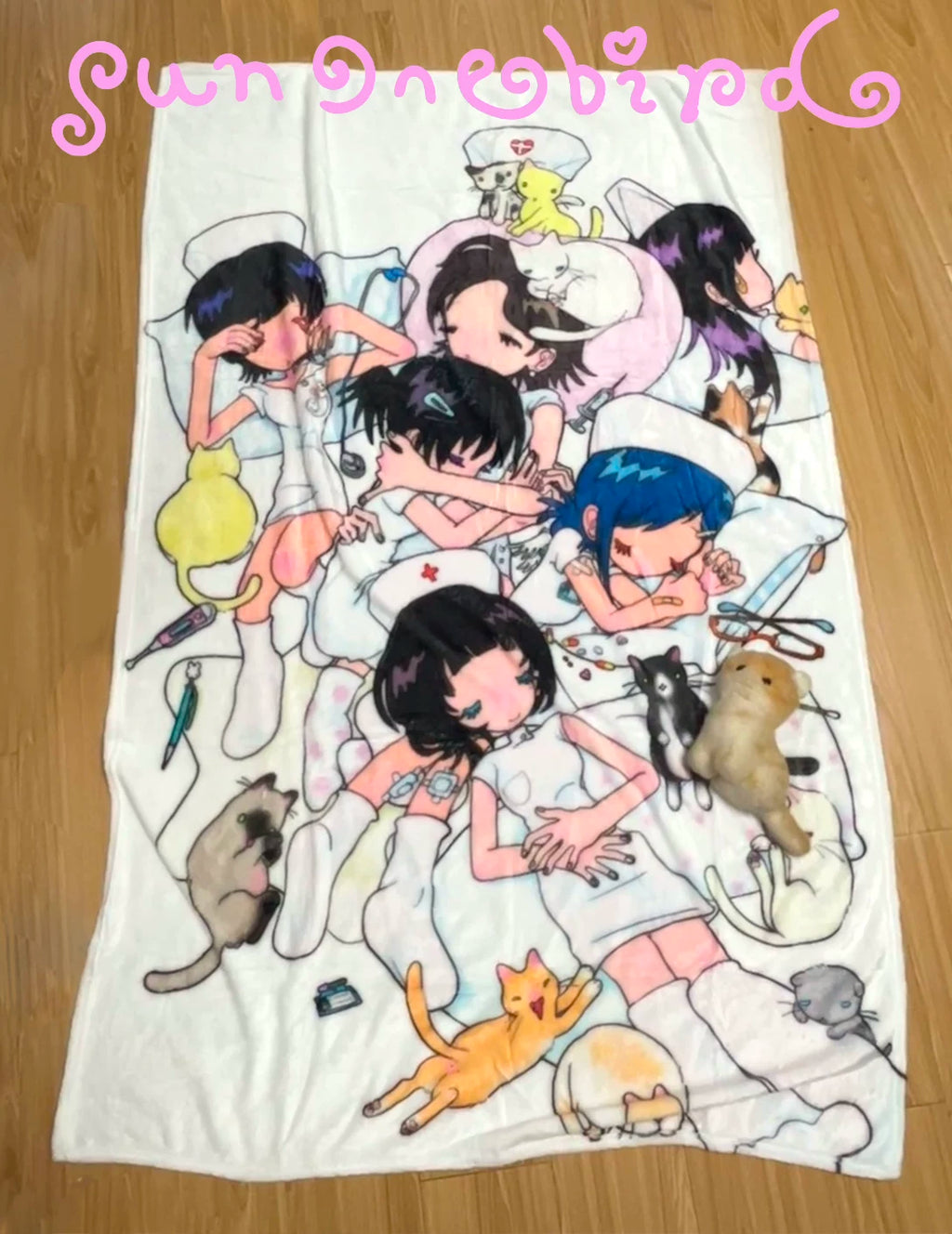 sunonebird Nurses & Cat blanket